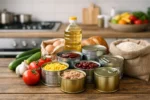 معلبات غذائية اقتصادية مع مكونات أساسية للاستخدام اليومي داخل المطبخ العائلي