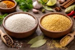 مقارنة بين الأرز البسمتي الأبيض والذهبي قبل الطهي