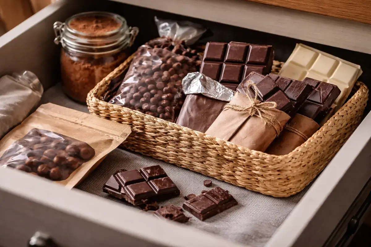 تخزين الشوكولاتة في درج المطبخ لفترات طويلة