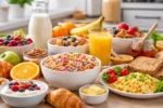 مائدة إفطار متنوعة توضح اختلاف الخيارات الغذائية اليومية