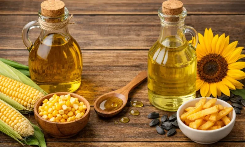 مقارنة بين زيت الذرة وزيت دوار الشمس للاستخدام اليومي في المطبخ
