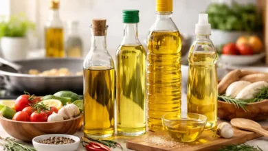 زيوت طبخ متنوعة للاستخدام اليومي في المطبخ