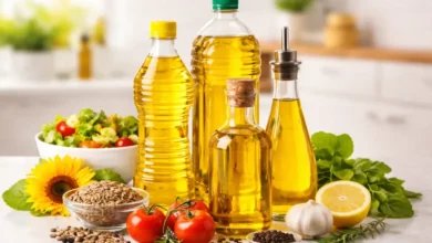 زيوت طبخ مختلفة للاستخدام اليومي في المطبخ