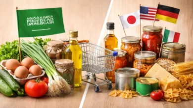 مقارنة بصرية بين منتجات محلية وأخرى مستوردة على طاولة تسوق داخل سوبرماركت في السعودية