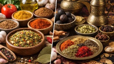 مقارنة بصرية بين خلطات بهارات متعددة الاستخدام وخلطات بهارات متخصصة في المطبخ السعودي