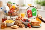 مقارنة بصرية بين منتجات إفطار مختلفة مع التركيز على السعر والجودة