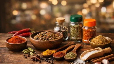 خلطات بهارات جاهزة متنوعة للاستخدام اليومي في المطبخ المنزلي