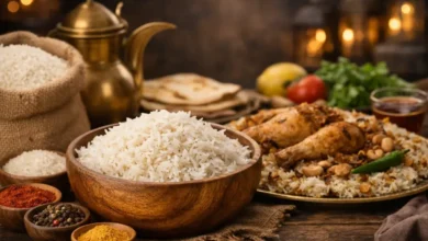 أرز أبيض مناسب للاستخدام اليومي في العائلات الكبيرة