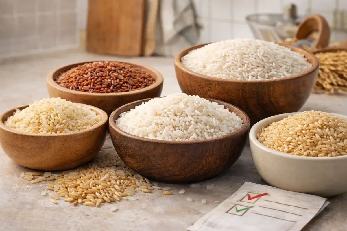 اختلاف أشكال وأنواع حبوب الأرز وتأثيرها على الاستخدام اليومي في المطبخ